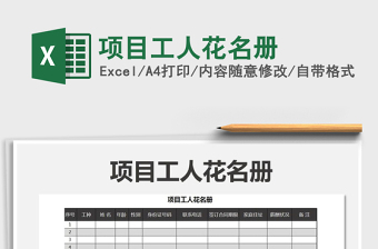 2022年項目工人花名冊免費下載