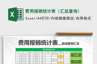 2021年費(fèi)用報(bào)銷統(tǒng)計(jì)表（匯總查詢）