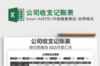 2021年公司收支記賬表