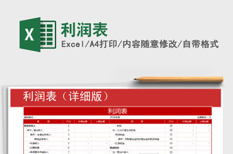 2021年利潤表免費下載