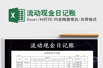 2021年流動(dòng)現(xiàn)金日記賬免費(fèi)下載