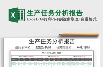 2021年生产任务分析报告