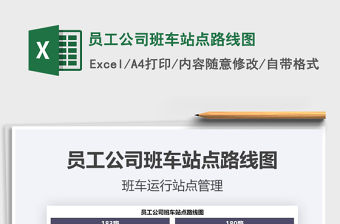 2021年員工公司班車站點路線圖