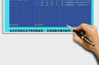 2021年船员信息自动管理表