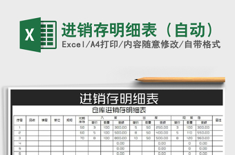 2021年進(jìn)銷(xiāo)存明細(xì)表（自動(dòng)）