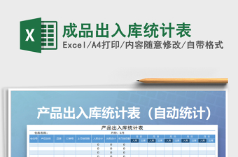 2022年成品出入庫統(tǒng)計表免費(fèi)下載