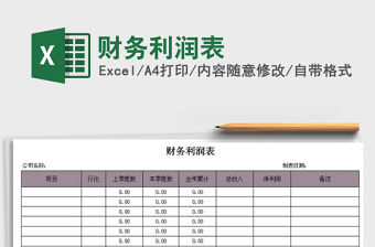2022年財務利潤表免費下載