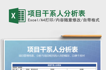 2021年項目干系人分析表