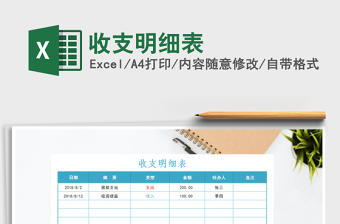 2021年收支明細(xì)表免費(fèi)下載