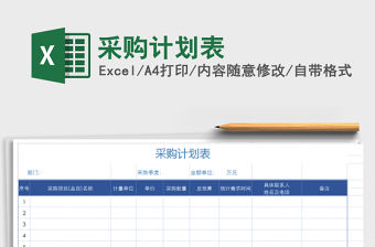 2022年采購計劃表免費下載