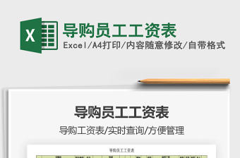 2021年導(dǎo)購員工工資表