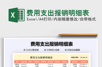 2021年費(fèi)用支出報(bào)銷明細(xì)表