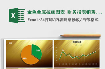 2022年金色金屬拉絲圖表 財(cái)務(wù)報(bào)表銷售報(bào)表分析免費(fèi)下載