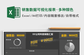 2021年銷售數(shù)據(jù)可視化報表-多種顏色
