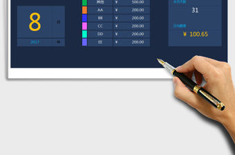 2022年月度支出記賬（可設預算）免費下載