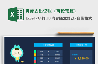 2022年月度支出記賬（可設(shè)預(yù)算）免費(fèi)下載