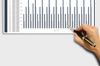 2021年月收支趋势图表信息模板免费下载