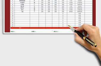 2021年物品库存盘点表（自动计算）免费下载