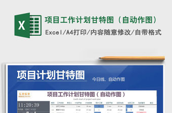 2021年項目工作計劃甘特圖（自動作圖）