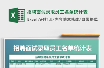 2021年招聘面試錄取員工名單統(tǒng)計(jì)表免費(fèi)下載