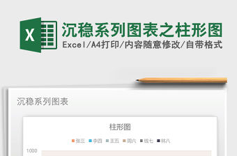 2022年沉穩系列圖表之柱形圖免費下載