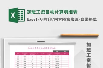 2022年加班工資自動(dòng)計(jì)算明細(xì)表免費(fèi)下載