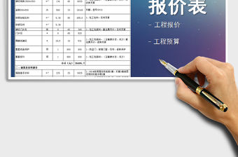 2022年工程預算報價表（全自動計算）