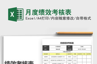 2021年月度績效考核表