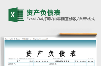 2022年資產(chǎn)負(fù)債表