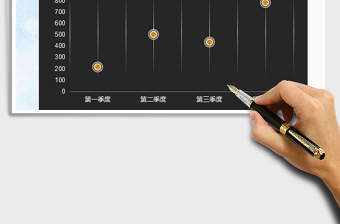2021年年終季度分析簡約均衡器折線圖表