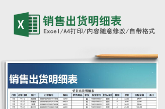 2021年銷(xiāo)售出貨明細(xì)表