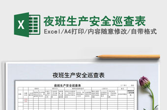 2021年夜班生產安全巡查表免費下載