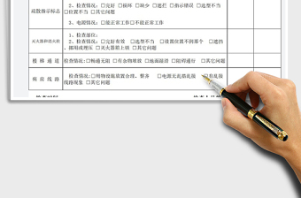 2021年医院各部门消防安全检查记录表