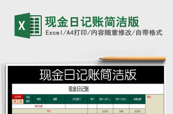 2021年現(xiàn)金日記賬簡潔版