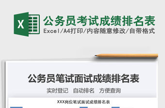 2021年公務(wù)員考試成績(jī)排名表