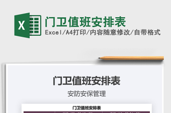 2021年門衛(wèi)值班安排表