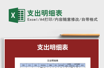 2021年支出明細(xì)表免費(fèi)下載