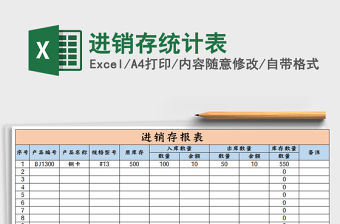 2022年進銷存統計表免費下載