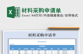 2021年材料采購申請單