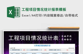 2021年工程項目情況統(tǒng)計報表模板