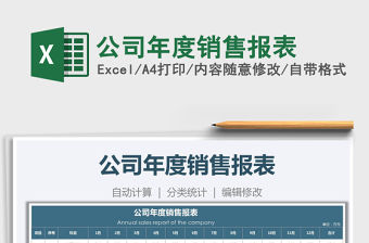 2021年公司年度銷售報表