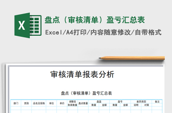 2022年盤點(diǎn)（審核清單）盈虧匯總表免費(fèi)下載