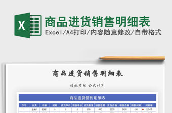 2021年商品進(jìn)貨銷售明細(xì)表