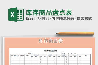 2022年庫存商品盤點表