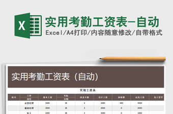 2022年實用考勤工資表-自動