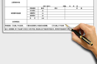 2021年試用員工考核表面試考核表