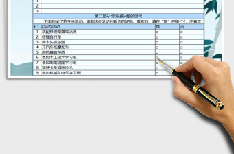 2021年自我职业选择指导问卷