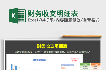 2021年財務(wù)收支明細表