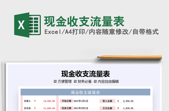 2021年現(xiàn)金收支流量表