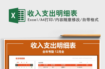 2021年收入支出明細(xì)表